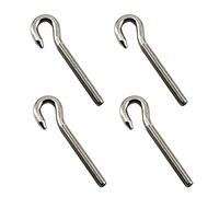 4 piezas de acero inoxidable M12 perno de ojo de vástago largo varilla roscada gancho redondo tornillo de ojal