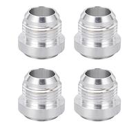 4 piezas de acoplamiento universal de aleación de aluminio AN12, con rosca macho 12AN y soldadura por fusión en el cuerpo, fabricado mediante mecanizado CNC en aluminio aeronáutico