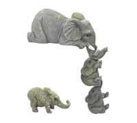 4 Piezas de Adornos de Elefante, estatuas de Resina de Elefante, Adornos de micropaisaje, Decoraciones de diseño Creativo, Adornos de decoración de jardín y hogar