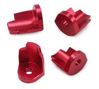 4 piezas de aleación de aluminio amortiguadores RC piezas de actualización para ARRMA 1/14 Mojave Grom 1/18 Typhon Granite Grom RC Car (rojo)