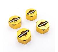 4 piezas de aleación de aluminio de 12 mm adaptador hexagonal de rueda RC para TRAXXAS Slash RC coche (dorado)