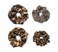 4 Piezas De Anillos De Cabello Estampado De Leopardo, Anillos De Cabello De Moda Y Personalizados, Anillos De Cabello Elástico, Anillos De Cabello Retro De Mujeres, Decoraciones De Peinado.