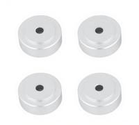 4 piezas de arandela para púas, 4 piezas de aluminio Puntas de posavasos Pies de 20 x 8 mm Amplificador, almohadillas de amortiguador de choque Pies de aislamiento de amortiguador universal Pies