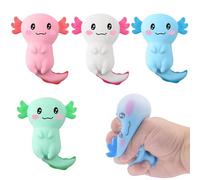4 piezas de Axolotl, Axolotl, Squishy, Axolotl Animagic Axolotl, Squishy, Axolotl Juguete de rebote rápido, bola de azúcar, juguete para apretar para niños y adultos, alivio del estrés (color