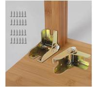 4 piezas de bisagras de mesa plegables, bisagras autoblocantes, soportes angulares de acero para bancos de trabajo plegables, bastidores de extensión de mesa de cocina plegables (colorée)