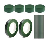 4 Piezas De Bloques De Espuma Floral, 2 Rollos De Cinta Adhesiva, 10 Postes De Flores, Suministros Para Arreglos Florales, Kit De Ramo De Bricolaje, Bandeja Floral