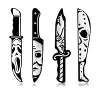 4 piezas de broches de daga de calaveras, pines de solapa esmaltados, insignias punk, broches góticos, accesorios decorativos personalizados, adecuados para fiestas de disfraces y fiestas de terror,