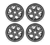 4 piezas de buje de rueda RC de aleación de aluminio de 2,2 pulgadas, buje de repuesto universal para oruga de simulación RC 1/10 con diseño CNC de beadlock, compatible con Traxxas (de color)