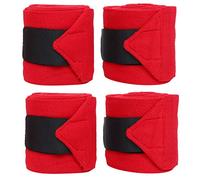 4 Piezas de Caballo Elástico, 4 Piezas de Vendaje Grueso para Piernas, Rojo, Antideslizante, Transpirable, Cohesivo, Cuidado de Heridas, Accesorios de Envoltura de Vellón,