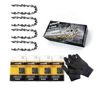 4 piezas de cadenas de motosierra para espada de 30 cm 3/8"LP 1,3 mm 44 TG, cadenas para motosierra Incluyen guantes de protección y bolsa de almacenamiento, Compatibles con Stihl MS230, MS231, MS241