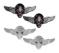4 Piezas De Calaveras De Metal, Calcomanías Creativas De Automóviles Personalizados, Pegatinas Decorativas Creativas, Autoecoraciones.