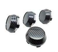 4 piezas de centro de rueda de coche de 60 mm, tapa de plástico ABS negro con borde cromado, apto para ruedas delanteras y traseras, reemplazo fácil de hacer clic