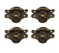 4 piezas de cierre de caja vintage para mejorar tus soluciones de almacenamiento de madera (M)