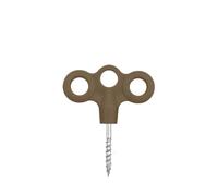 4 piezas de clavos de fijación de cuerda de viento retorcidos a mano for toldo de tienda de campaña for acampar al aire libre clavos de tierra roscados de cubierta luminosa de tres agujeros(Khaki)