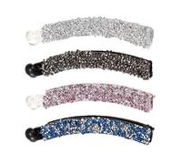 4 Piezas De Clips De Cabello De Diamante En Forma De Plátano, Clips De Diamantes Triturados, Clips De Diamantes De Imitación, Clips Para El Cabello De Plátano, Regalos Para Niñas.