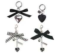 4 Piezas De Cole En Forma De Amor, Cole De Nudos De Arco, Cole Lindo Y Simple, Cole Decorativo De Mujeres Y Cole De Regalos.