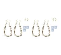 4 Piezas de Corbata de Cortina, Corbatas de Cortina de Madera Natural, Tratamiento de Ventana, Guirnalda de Granja, Accesorios de Decoración Boho