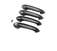 4 piezas de cubierta de manija de puerta de coche, decoración exterior, compatible con BMW G20, G30, G32, X1, F48, X2, F39, X3, G01, X4, G02, X5, F15, G05, G06, Serie 5, LHD(D Carbon Black LHD)