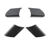4 Piezas de Cubierta de Panel de Volante de Coche con Lentejuelas, Compatible con VW, Polo y Fox 2003, 2004, 2005, 2006 y 2007 (Negro carbón).