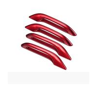 4 piezas de cubierta de protección para manija de puerta de repuesto para Tesla Modelo 3 Modelo Y 2021 Accesorios de modificación anticongelante firme (Color: 4 piezas rojo)