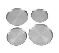 4 piezas de cubiertas para quemadores de estufa de acero inoxidable, juego de cubiertas para estufa de cocina con 2 protectores grandes y 2 pequeños para quemadores, cubiertas