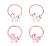 4 Piezas De Cuerdas Para El Cabello De Animales De Dibujos Animados, Lindas Cuerdas Para El Cabello, Cuerdas Para El Cabello Creativas, Cuerdas Elásticas Para El Cabello, Rosa)