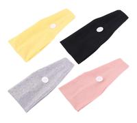 4 piezas de diadema de enfermería, diadema de enfermería de algodón para mujeres con botón de banda para el cabello turbante elástico para mujeres enfermeras y doctoras de enfermería para mujeres