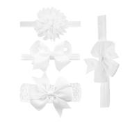 4 piezas de diademas infantiles, diademas con lazo de cola de golondrina, diademas elásticas elásticas, diademas y diademas para bebé, diademas florales, diademas para bautizo de bebé