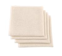 4 piezas de estamina alimentaria de algodón sin blanquear, 50 x 50 cm gasa alimentaria ultra fina lavable, paño de queso, anticalor, para filtrar jugo, té, especias