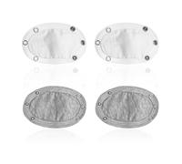 4 Piezas de Extensiones de Entrepierna para Bebé - Algodón Puro de Doble Capa - Mamelucos Blancos y Grises