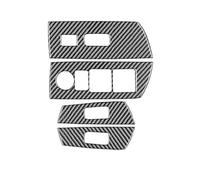 4 piezas de fibra de carbono for interruptor de elevalunas eléctrico de coche, marco de moldura, pegatinas decorativas, piezas interiores, for M/a/z/d/a CX-9 2016-2022(B Right Hand Drive)