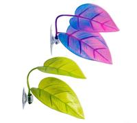 4 piezas de hojas artificiales de peces betta para decoración de acuario, lugar de descanso flotante, hojas de cama para adorno tropical de pecera