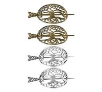 4 Piezas De Horquilla De Árbol De La Vida, Accesorios Para El Cabello De Plantas Retro, Accesorios De Bufanda De Metal, Horquilla De Compras Y Viajes, Horquilla Rota Para El Hogar.