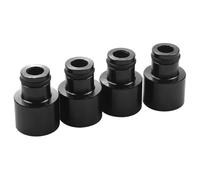 4 piezas de inyector de combustible, boquilla de combustible, adaptador de boquilla, inyector de flujo de combustible Boquilla del inyector de combustible de gasolina(Black)