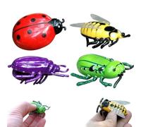 4 piezas de juguete eléctrico de insectos para gatos, mini juguete interactivo para gatos, juguetes de insectos para niños y niñas, juego educativo