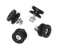4 piezas de la parte superior de la motocicleta de la parte superior de la caja de buje de la almohadilla de la hebilla de la placa base para el tronco del casco montaje negro T-tipo para 2.7mm