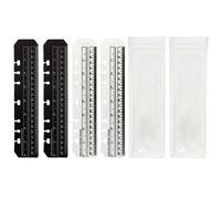 4 Piezas De Líneas De Cuchillas Sueltas Flexibles Y 2 Piezas De Reglas, Lineales De Pvc Impermeables, Accesorios De Libros De Lotería, Aprendizaje Y Suministros De Oficina