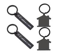 4 Piezas De Llaveros con El Tema De Parejas Que Conviven, 2 Piezas Cada Uno, Forma De Casa del Amor, Regalos De Pareja