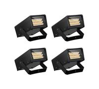 4 piezas de luces estroboscópicas, luces LED brillantes, tamaño mini, control de velocidad de destello ajustable para escenario