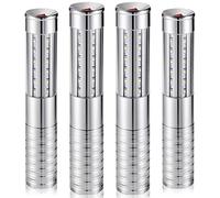 4 piezas de luz estroboscópica LED para botella de servicio, luz LED brillante, recargable, botella de champán, luz de mano, para discoteca, boda, fiesta, concierto, eventos al aire libre (plata)