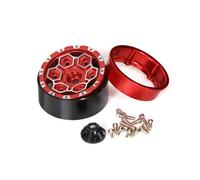 4 Piezas de Metal de 1,9 Pulgadas, Llanta Beadlock, Cubo de Rueda para 1/10 RC Crawler Car para Axial SCX10 Pro Capra TRX4 RC4WD/D90 Redcat Rojo