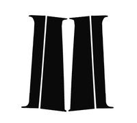 4 Piezas de molduras de pilares de Puerta en Negro Brillante para Ventanas, compatibles con T5/T6 (2008-2021). Adhesivos para Coche. Accesorios para automóviles.