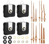 4 piezas de movimiento para reloj de pared: movimiento de cuarzo con 4 tipos de manecillas de madera de nogal, accesorios de reloj, mecanismo de cuarzo silencioso, herramienta de reparación,