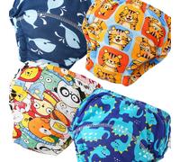 4 Piezas de Pantalones de Entrenamiento para Niños y Niñas, Ropa Interior Cómoda y Transpirable para Aprender a Usar el Baño con Diseños de Animales, Regalo de Navidad para Pequeños