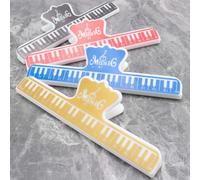4 piezas de papel para notas de música, regla, hoja, soporte de clip de resorte para piano, guitarra, violín, viola, violonchelo, interpretación