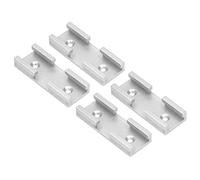 4 piezas de partes para intersección de carriles en T, conector cruzado para carpintería de aleación de aluminio, kit universal de deslizamiento cruzado para carril en T con (Plata)