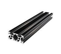 4 piezas de perfiles de aluminio negro 2040, perfiles extruidos de aluminio de guía lineal anodizado estándar europeo, de 100 a 650 mm de largo.(Length 350mm)