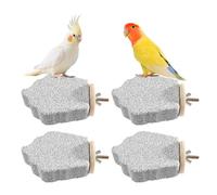 4 piezas de piedra de afilar loro calcio, loro de piedra de afilar a presión, juguete de periquito, varilla de mordisco natural para pequeños periquitos de tamaño mediano, diseño de uva como accesorio