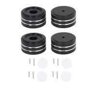 4 piezas de pies antivibración para altavoces, pies aislantes antideslizantes de aleación de aluminio con anillo de goma para amplificador, reproductor de CD y equipos de audio, al