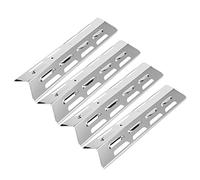 4 piezas de placa de calor de acero inoxidable para domadores de llamas para cubierta de quemador, barbacoa al aire libre, tienda de campaña, parrilla, repuesto par de placa de acero inoxidable